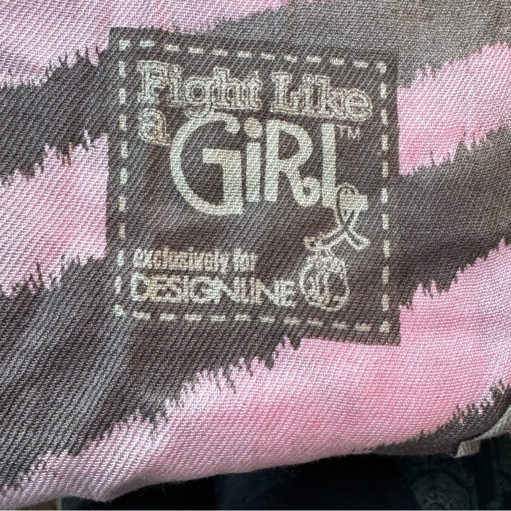 Pink and Gray 'Fight Like a Girl' Graphic Tee
